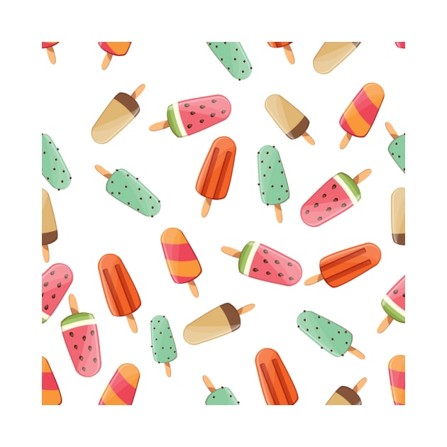 Colorful Ice Cream Pattern Design by GreenCorner