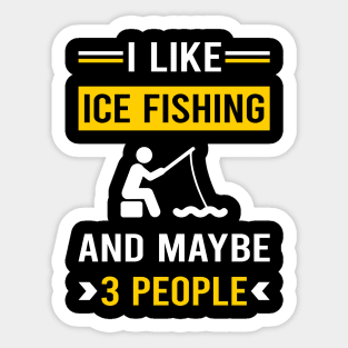  Funny Ice Fishing I Love Ice Fishing Large Vinyl Decal