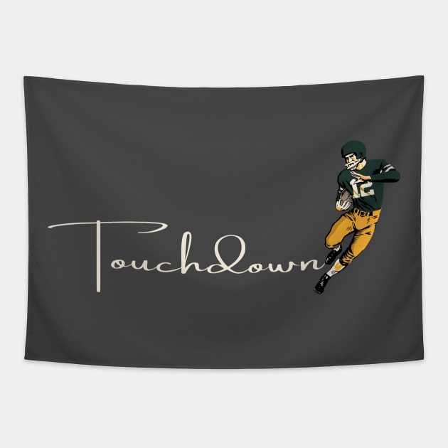 Touchdown Packers! Tapestry by Rad Love