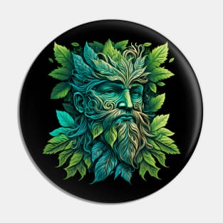 Jack Of The Wood Traditional Pagan Celtic Greenman Pin