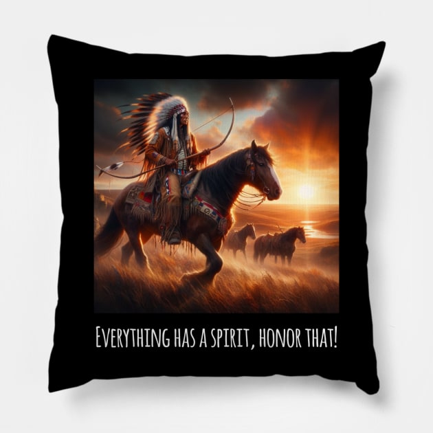 Native american wisdom Pillow by Bernesemountaindogstuff