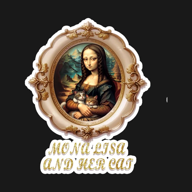 Mona Lisa and her cat by LycheeDesign