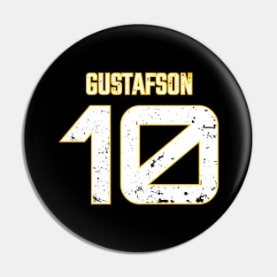 Megan Gustafson Yellow Distressed Jersey Number 10 BP-15 Pin