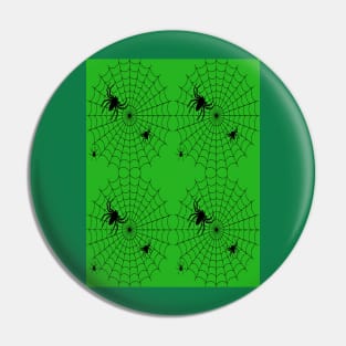 Halloween spider family green Pin