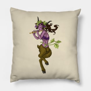 Dancing Female Satyr Playing Flute Girl MONSTER GIRLS Series I Pillow