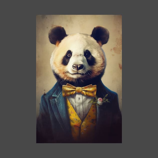 Mr Dapper Panda Bear by JensenArtCo