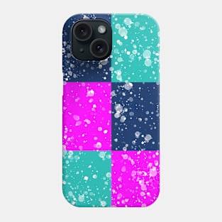 Vibrant squares with splash Phone Case