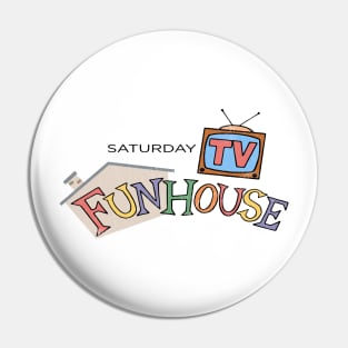 Saturday TV Funhouse - distressed vintage style SNL inspired by Kelly Design Company Pin