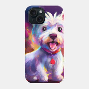 Cute West Highland White Terrier Drawing Phone Case