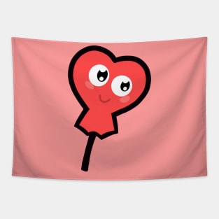 Valentines Day Love Heart Lollipop Tapestry