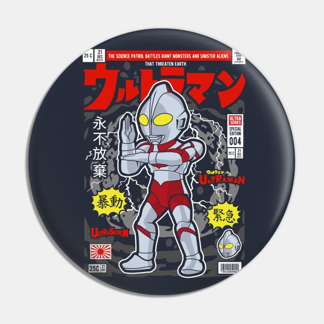 Ultra Man Pop Culture Pin by Pure Touch