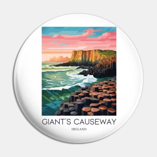 A Pop Art Travel Print of the Giant´s Causeway - Ireland Pin