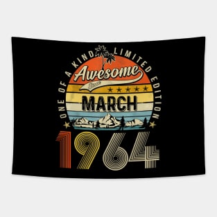 Awesome Since March 1964 Vintage 59th Birthday Tapestry