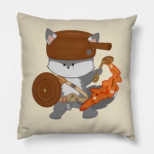 The Roman Soup-i-ator Wolf Pillow
