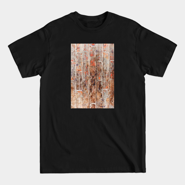 Disover Rough Brick Orange & Purple Wall - Brick - T-Shirt