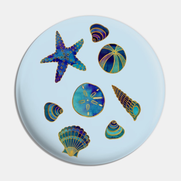 Beach Treasures - Aqua Pin by Olooriel