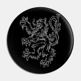 Lion Rampant- Metal music Style Pin