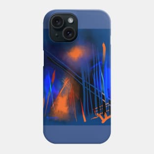 Abstract Blue and Orange Phone Case