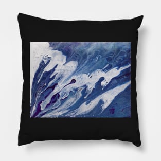 "Thank God!" Acrylic Abstract Fluid Pour Painting Pillow