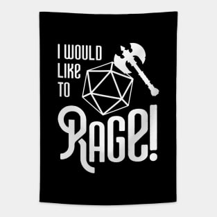 I Would Like to Rage Barbarian Tapestry