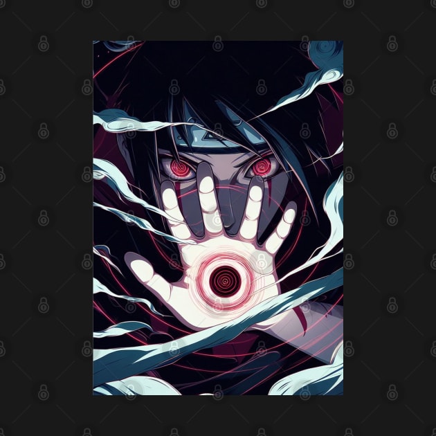 Itachi casting genjutsu by Cuddle : Prints & Designs