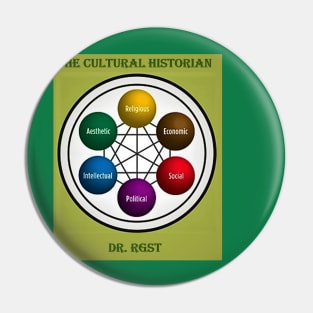 The Cultural Historian: Dr. RGST wheel of Culture & History Pin