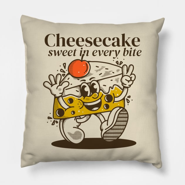 Cheesecake, sweet in every bite Pillow by adipra std