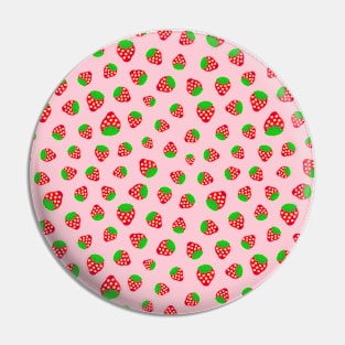 Red Strawberry Pattern Pin