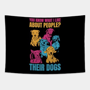 What I Like About People Funny Dog Gift Tapestry