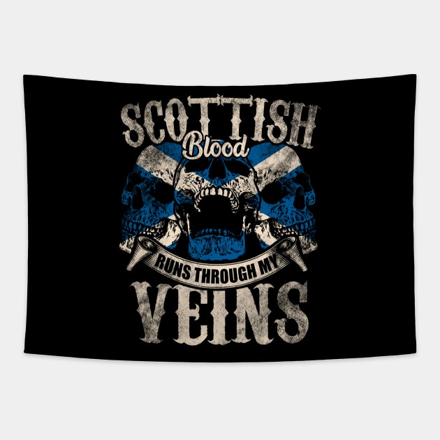 Scottish Blood Runs Through My Veins Tapestry by Mila46