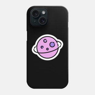 Planet // Line Art Sticker Phone Case