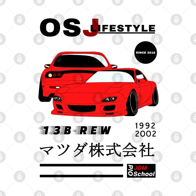 RX-7 [FD] (Red) OSJ LifeStyle by OSJ Store