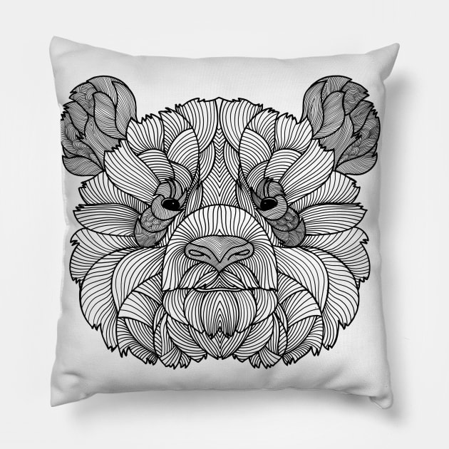 Osos en Lineas Pillow by ladinoariel