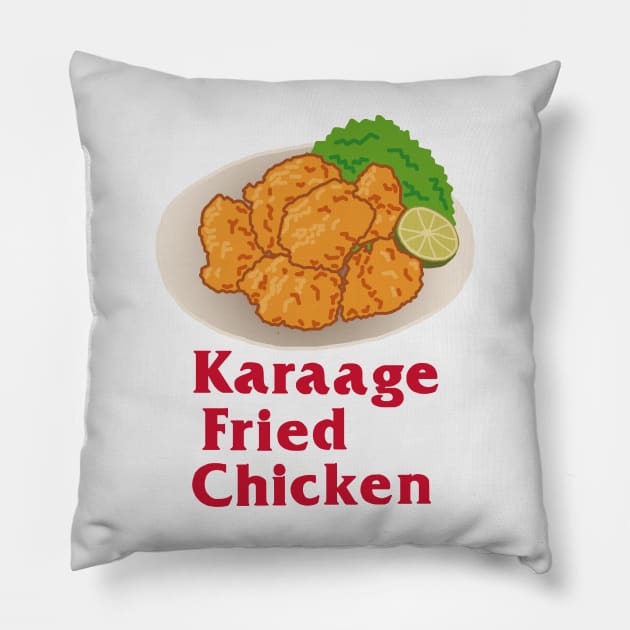 "Karaage Fried Chicken" Japanese Gag Pillow by MrK Shirts