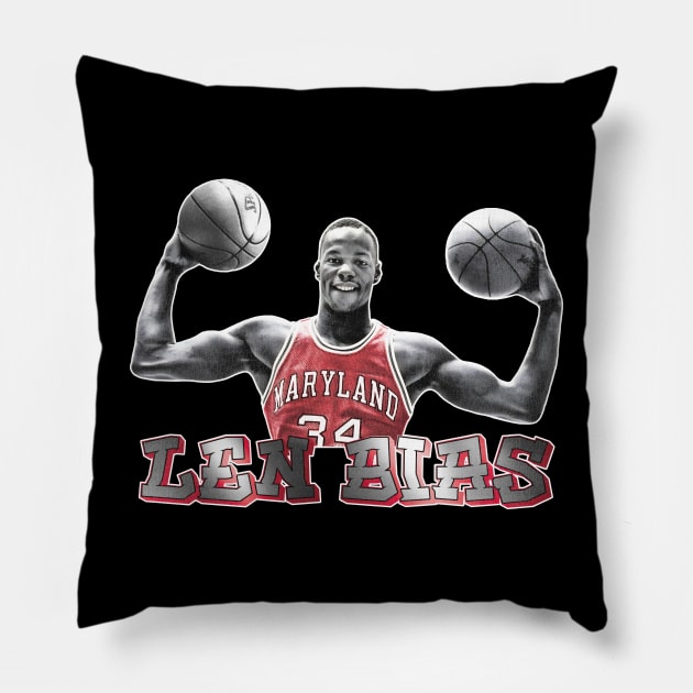 LEN BIAS Pillow by darklordpug