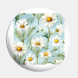 Watercolor Wildflower Daisy Pattern 1 Pin