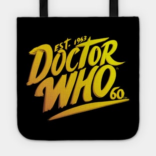 Doctor who 60 Gradient yellow orange colors Tote