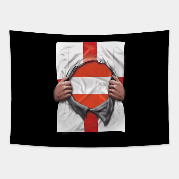 Austria Flag English Flag Ripped - Gift for Austrian From Austria Tapestry by Country Flags