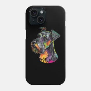 Miniature Schnauzer Dog Art Phone Case