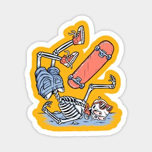 skateboarding skeleton Magnet