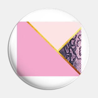 Abstract snake print, color blocking pink Pin