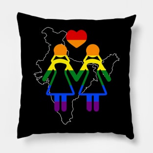 India Lesbian Pride Shirt Celebrate Lesbian Rights In India Pillow