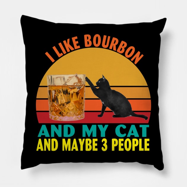 I Like Bourbon and My Cat and Maybe 3 People Pillow by Spit in my face PODCAST