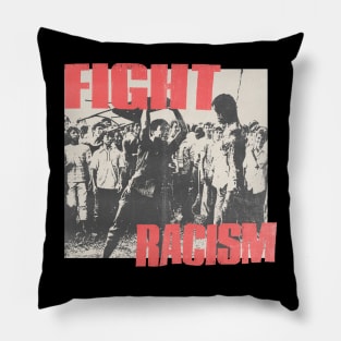 fight racism vintage 80s Pillow