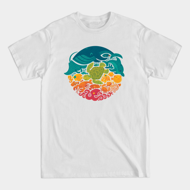 Aquatic Rainbow - Animals - T-Shirt