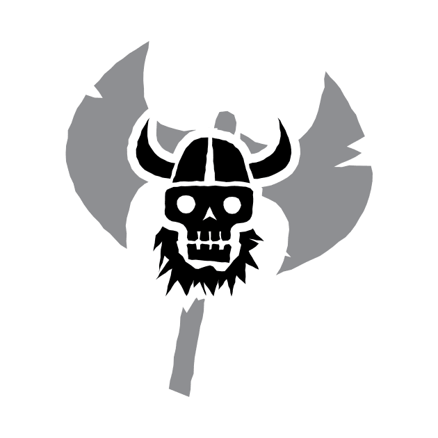 Just a Viking Skull Black by Dmytro