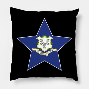 Connecticut State Flag Star Pillow