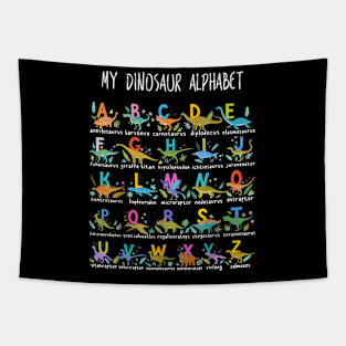 Dinosaurs Alphabet A-Z ABC Dino Identification Tapestry