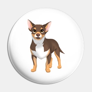 Chocolate & Tan Chihuahua Dog Pin