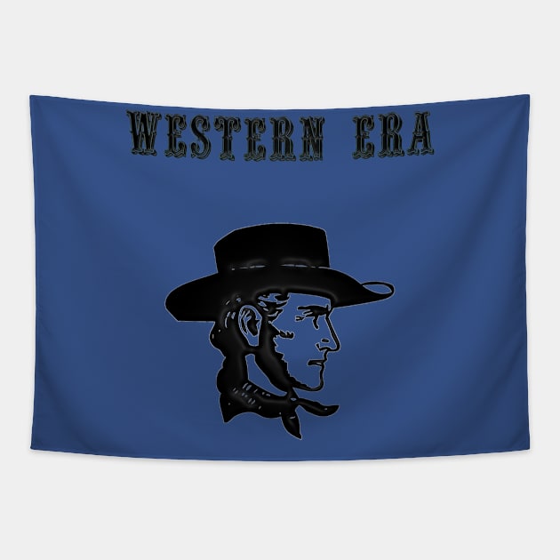 Western Era - Cowboy with Hat Tapestry by The Black Panther